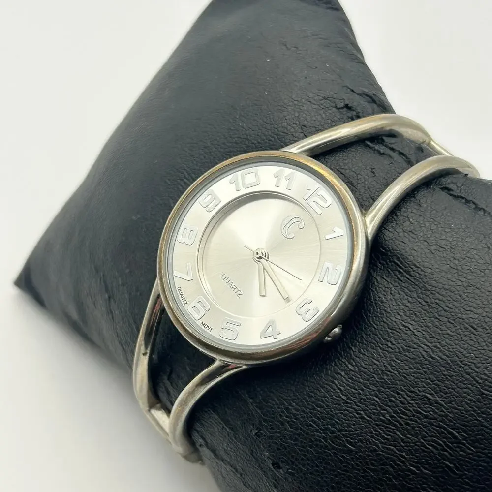 Charming Charlie Silver Women’s Bangle Watch Working New Battery